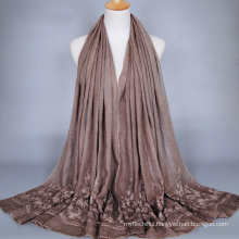 Tingyu wholesale cotton muslim hijab fashion women dresses embroidery flowers floral designs scarf